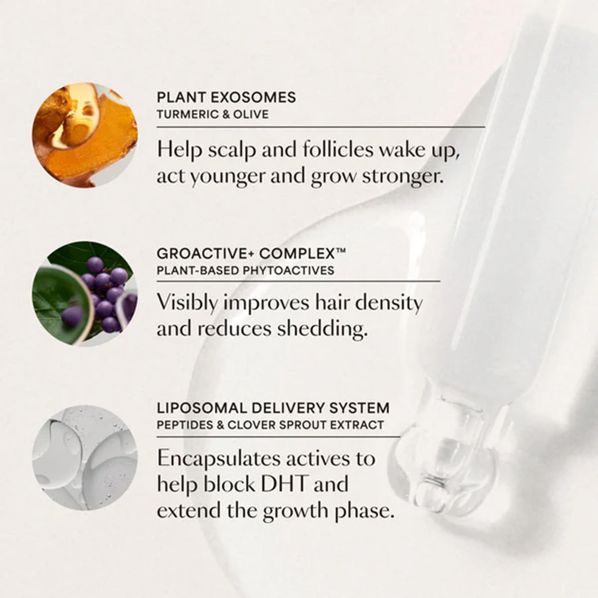 VEGAMOUR GRO+ Advanced Hair Serum | Improves Hair Density, Reduces Shedding and Promotes a Balanced Scalp | For Severe Signs of Thinning | Formulated Without Fragrance, Vegan, Cruelty-Free