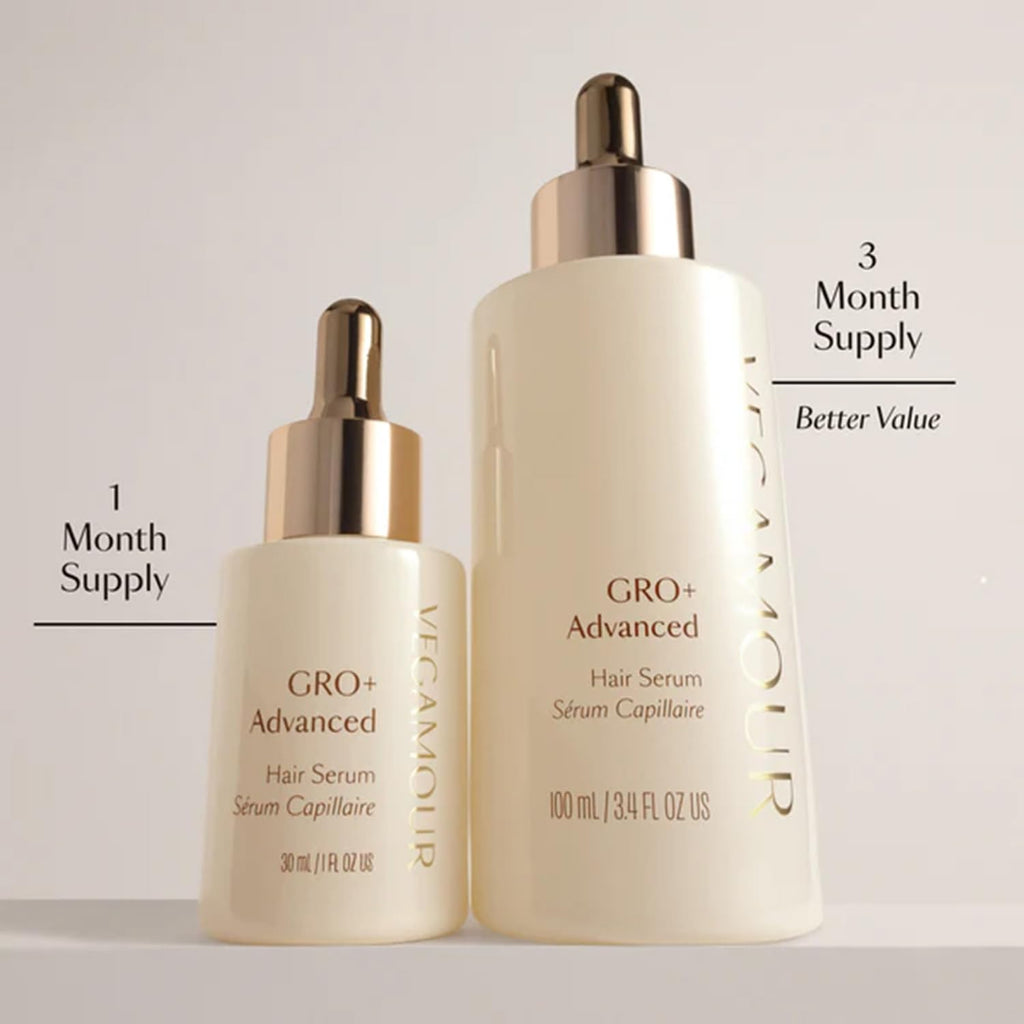 VEGAMOUR GRO+ Advanced Hair Serum | Improves Hair Density, Reduces Shedding and Promotes a Balanced Scalp | For Severe Signs of Thinning | Formulated Without Fragrance, Vegan, Cruelty-Free